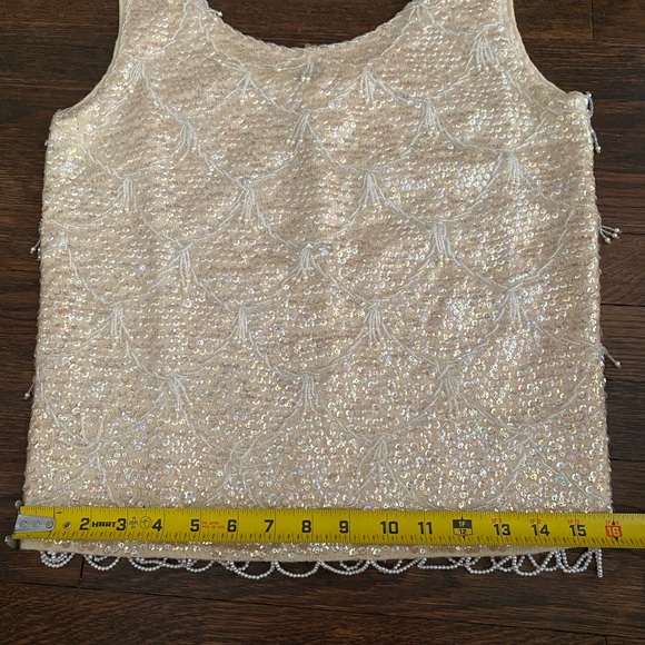 Cream Vintage Sequin Top - Picture 15 of 16